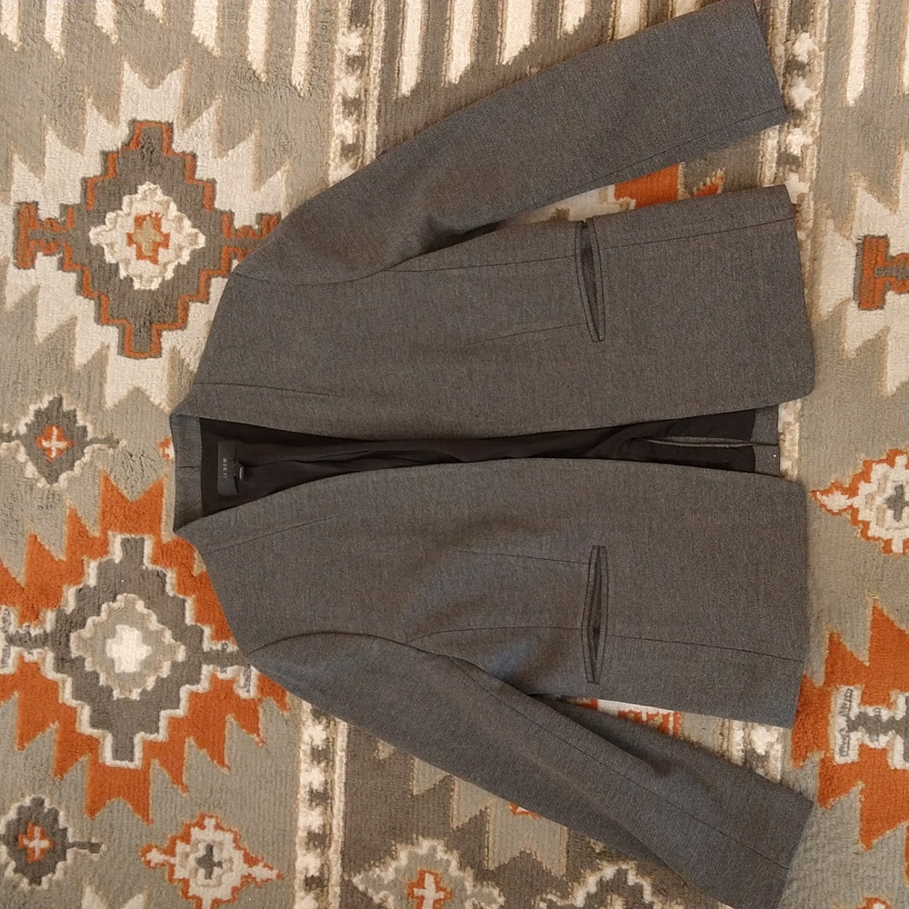 J. Crew Going Out Open Blazer Stretch Twill Gray